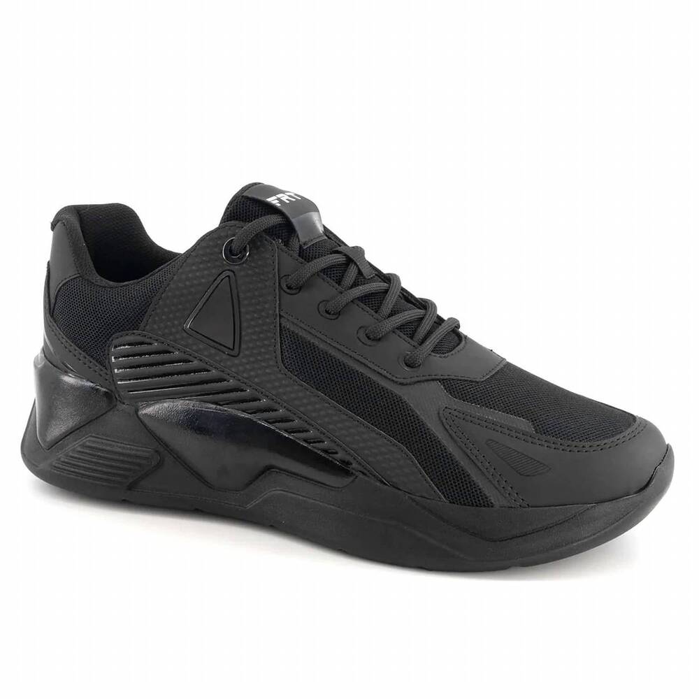 NEW FERRATO men's sporty sneakers in black
